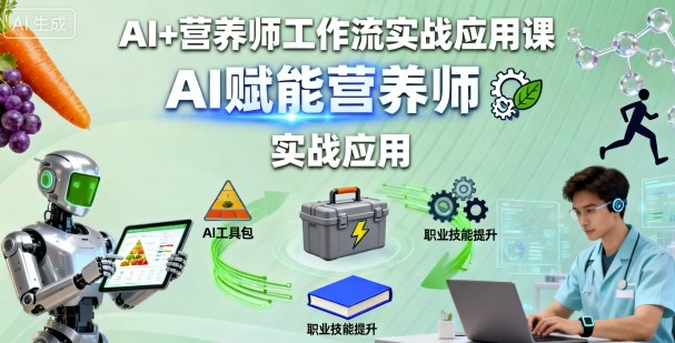 AI+营养师工作流实战应用课,AI赋能营养师-风淘社