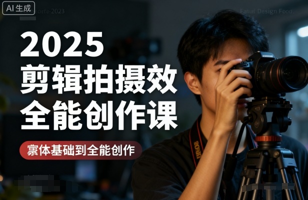 2025剪辑拍摄特效全能创作课,零基础到全能创作-风淘社