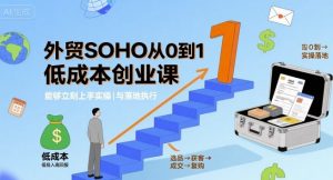 外贸SOHO从0到1低成本创业课,能够立刻上手实操与落地执行-风淘社
