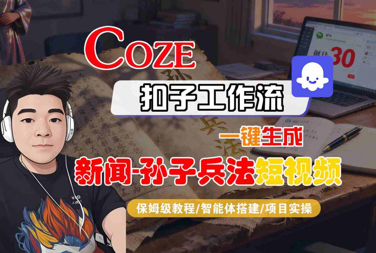 Coze扣子智能体工作流一键生成“新闻-孙子兵法“短视频,全流程保姆级教学-风淘社