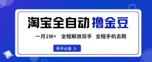 淘宝菜鸟全自动撸金豆,轻松月入1W+,全程手机去跑,操作简单【揭秘】-风淘社