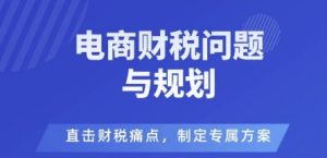 电商企业财税风险与规避,直击财税痛点,制定专属方案-风淘社