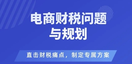 电商企业财税风险与规避,直击财税痛点,制定专属方案-风淘社