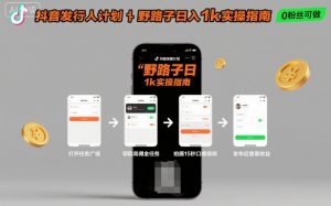 抖音发行人计划全新野路子玩法,随时随地,只要有手机,就能操作,日入1k+【揭秘】-风淘社