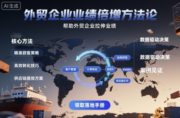 外贸企业业绩倍增方法论,帮助外贸企业拉伸业绩-风淘社