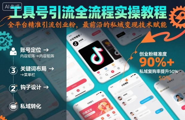 工具号引流全流程保姆级实操教程,全平台精准引流创业粉,最前沿的私域变现技术赋能-风淘社