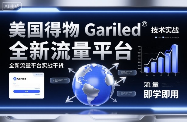 美国得物Gariled技术实战,全新流量平台实战干货,即学即用-风淘社