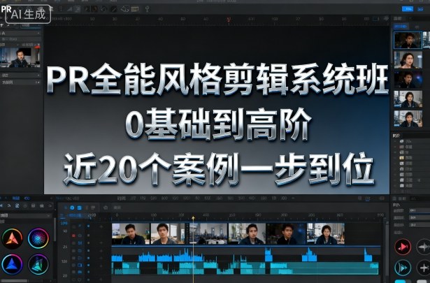 PR全能风格剪辑系统班,0基础到高阶,近20个案例一步到位-风淘社