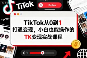 TikTok从0到1打通变现,小白也能操作的TK变现实战课程-风淘社