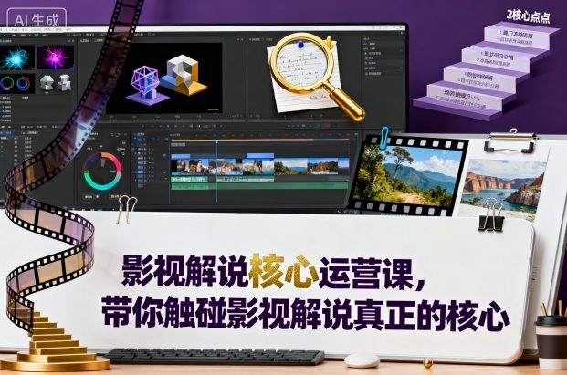 影视解说核心运营课,带你触碰影视解说真正的核心-风淘社