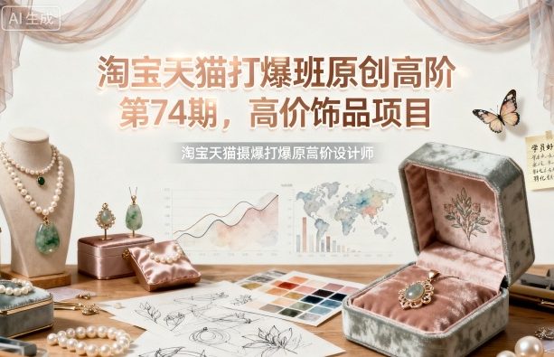 淘宝天猫打爆班原创高阶第74期,高价饰品项目-风淘社
