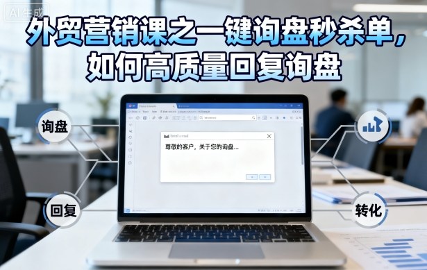 外贸营销课之一键询盘秒杀单,如何高质量回复询盘-风淘社