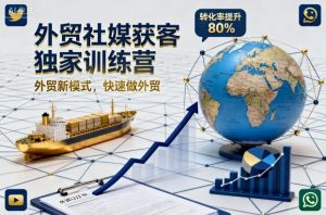 外贸社媒获客独家训练营,外贸新模式,快速做外贸-风淘社