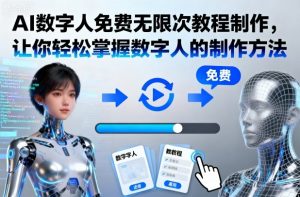 AI数字人免费无限次教程制作,让你轻松掌握数字人的制作方法-风淘社
