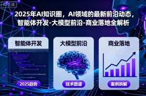 2025年AI知识圈,AI领域的最新前沿动态,智能体开发-大模型前沿-商业落地全解析-风淘社