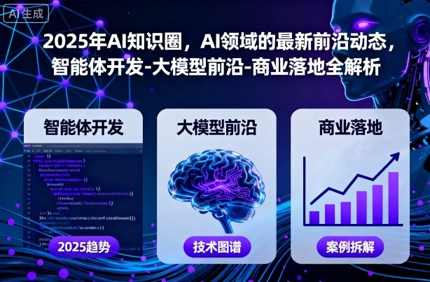 2025年AI知识圈,AI领域的最新前沿动态,智能体开发-大模型前沿-商业落地全解析-风淘社