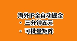 海外ip全自动掘金,2025必做蓝海项目,3分钟落地,矩阵直接开干【揭秘】-风淘社