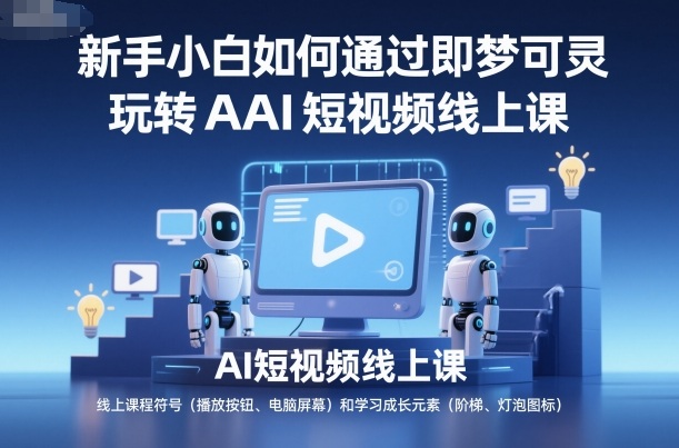 新手小白如何通过即梦可灵玩转AI短视频线上课-风淘社