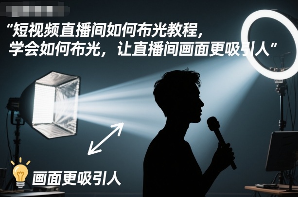短视频直播间如何布光教程,学会如何布光,让直播间画面更吸引人-风淘社