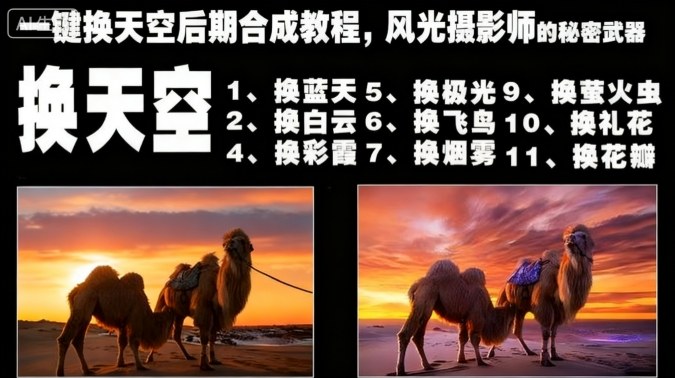 一键换天空后期合成教程,风光摄影师的秘密武器-风淘社