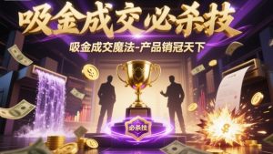 吸金成交必杀技,吸金成交魔法-产品销冠天下-风淘社