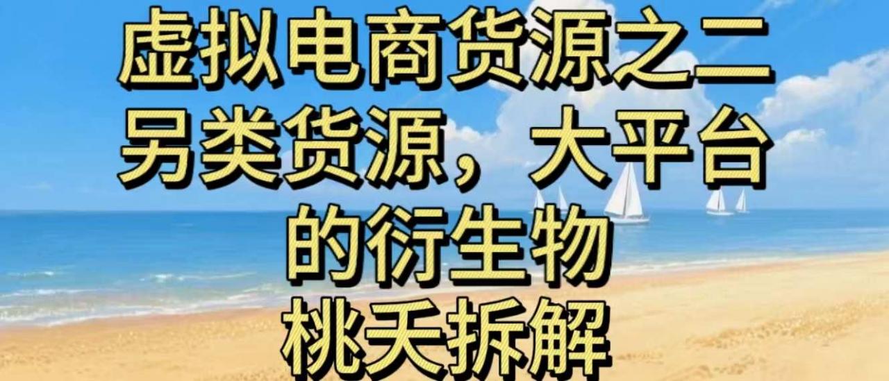 虚拟电商之二—另类的货源，大平台的衍生物-风淘社