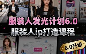 服装人发光计划6.0,服装人ip打造课程,文案创富篇-生活圈写作篇-客户思维篇-专业圈写作篇-技能实操篇-公域获客篇-风淘社