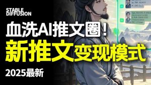 最新AI动态电影漫画小说推文,全流程实操教学,小白也能月入1W+-风淘社