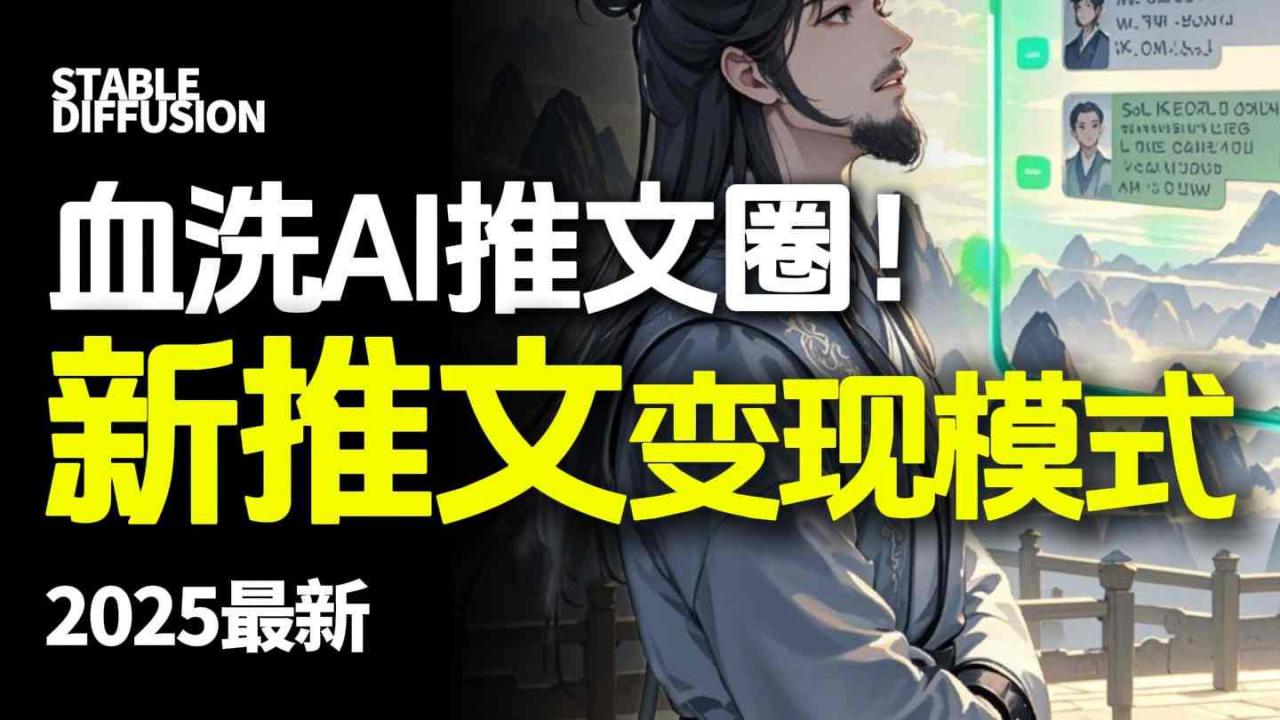 最新AI动态电影漫画小说推文,全流程实操教学,小白也能月入1W+-风淘社
