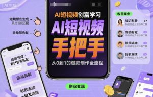 AI短视频创富学习,手把手教会你制作AI短视频-风淘社