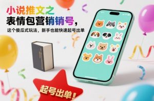 小说推文之表情包营销号,这个傻瓜式玩法,新手也能快速起号出单-风淘社