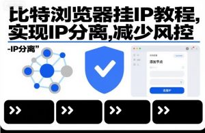 比特浏览器挂IP教程,实现IP分离,减少风控-风淘社