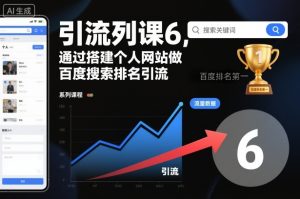 引流系列课6，通过搭建个人网站做百度搜索排名引流-风淘社
