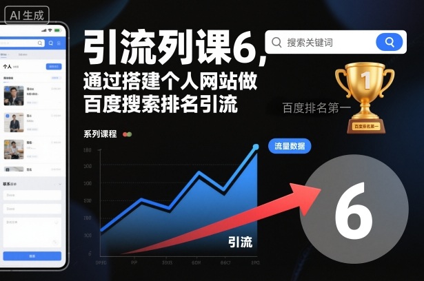 引流系列课6,通过搭建个人网站做百度搜索排名引流-风淘社