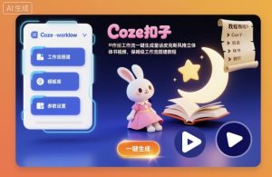 Coze扣子工作流一键生成童话皮克斯风格立体书视频,保姆级工作流搭建教程-风淘社
