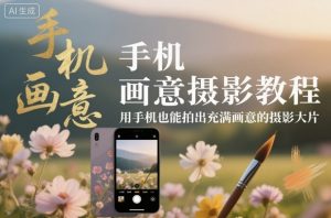 手机画意摄影教程,用手机也能拍出充满画意的摄影大片-风淘社