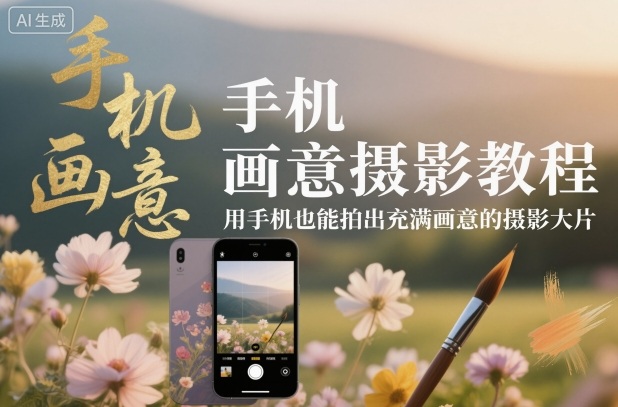 手机画意摄影教程,用手机也能拍出充满画意的摄影大片-风淘社