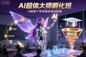 AI超体大师孵化班,AI超级个体流量实战训练营-风淘社