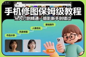 手机修图保姆级教程,从入门到精通,摄影新手别错过-风淘社