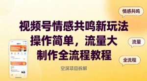 视频号情感共鸣新玩法,操作简单,流量大,制作全流程教程-风淘社