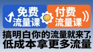 拼多多免费流量课+付费流量课,搞明白你的流量就来了,低成本拿更多流量-风淘社