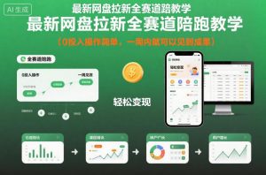 最新网盘拉新全赛道陪跑教学,0投入操作简单,一周内就可以见到成果-风淘社