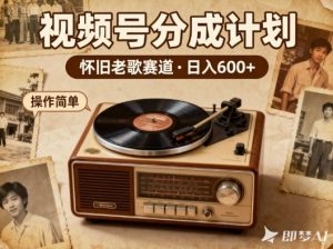 靠8090老歌在视频号“躺賺”,日入6张+,这些神曲播一次賺一次-风淘社