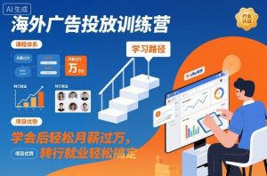 海外广告投放训练营,学会后轻松月薪过万,转行就业轻松搞定-风淘社