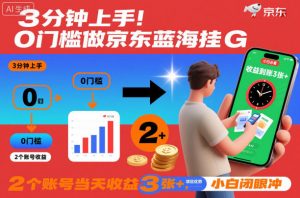 3分钟上手!0门槛做京东蓝海全自动掘金,2个账号当天收益3张+,小白闭眼冲【揭秘】-风淘社