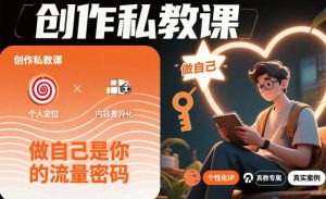 创作私教课,做自己是你的流量密码-风淘社
