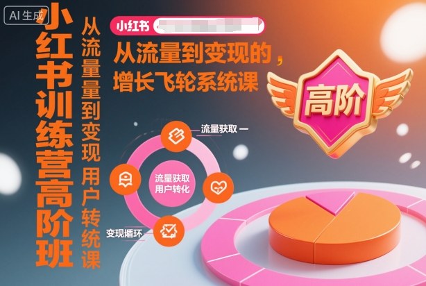 小红书训练营高阶班,从流量到变现的增长飞轮系统课-风淘社