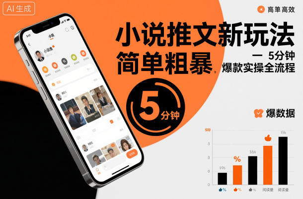 小说推文新玩法,简单粗爆,5分种一个爆款实操全流程-风淘社