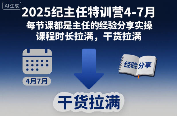 2025纪主任特训营4-7月,每节课都是主任的经验分享实操,课程时长拉满,干货拉满-风淘社