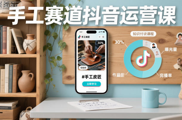 手工赛道抖音运营课,手工赛道流量运营-风淘社